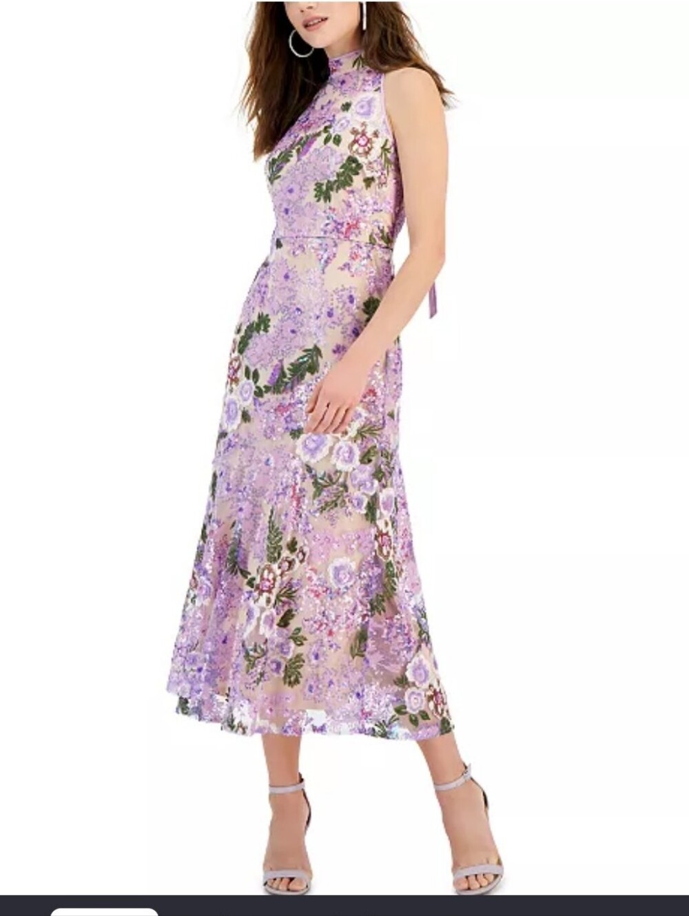 Sam Edelman Lavender Floral Midi Dress